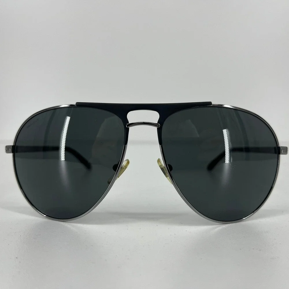 Versace Aviator Sunglasses Gunmetal Greek Key Mod 2164 1001/87 60-15 140 3N